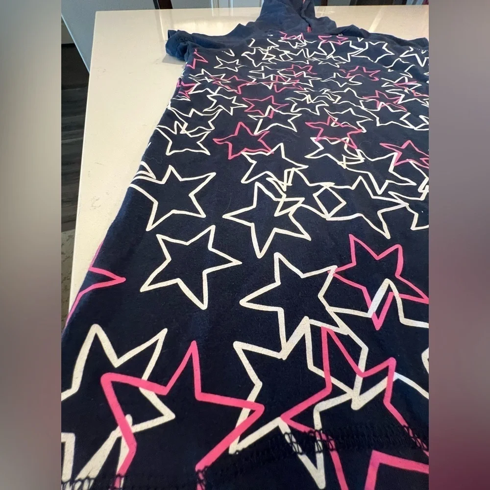 ACTIVE HOODIE Pink and blue stars size 10